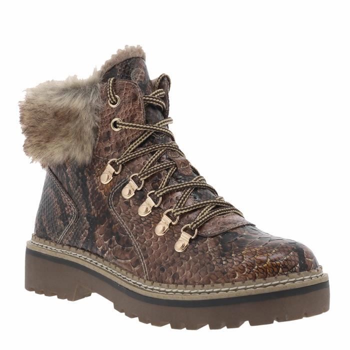 bottines marron tamaris