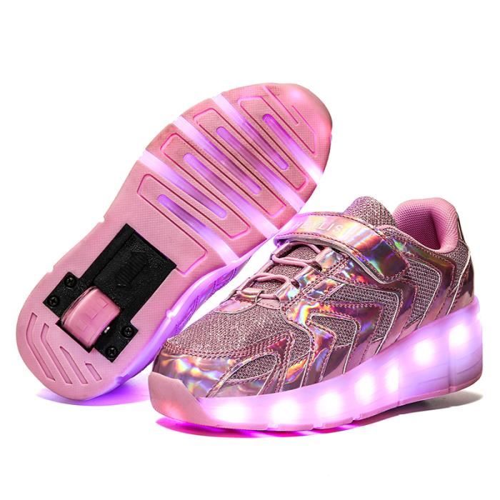 Basket Enfants LED Roller skateshoes USB Charge Sneaker - Rose - Fille -  Plat - Scratch - Achat / Vente Basket Enfants LED Roller skateshoes USB  Charge Sneaker - Rose - Fille - Plat - Scratch - Cdiscount