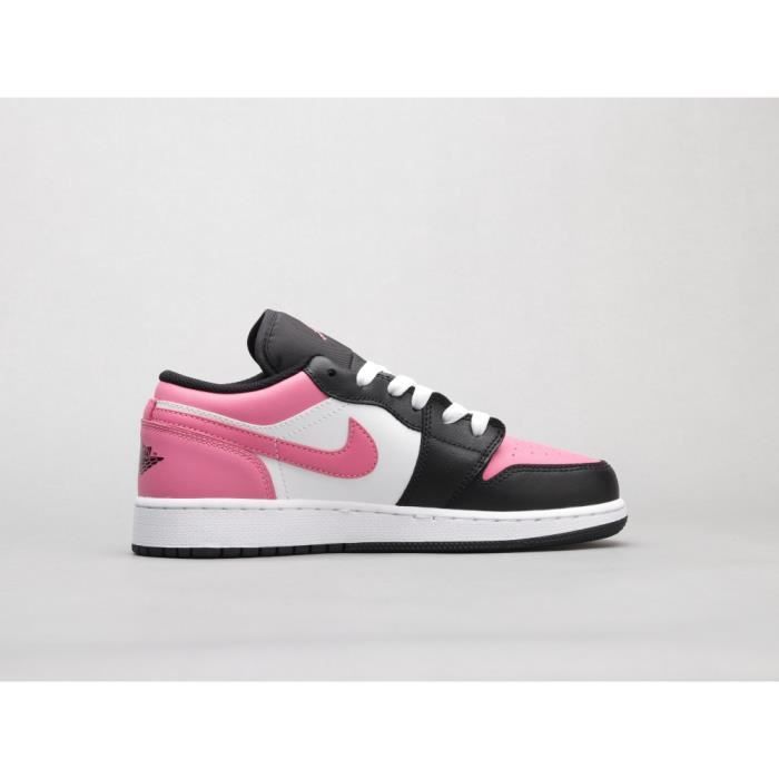 Chaussure de basketball basse Jordan 1 pour femme et homme Rose noir -  Cdiscount Chaussures