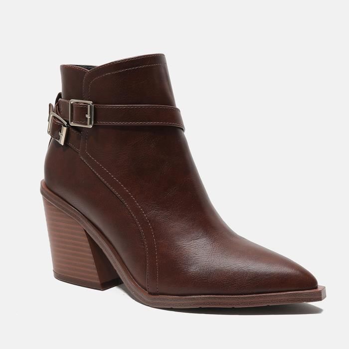 Escarpins BCBG Max Azria Marron Cuir Grainé - Taille 8B (38), Neufs