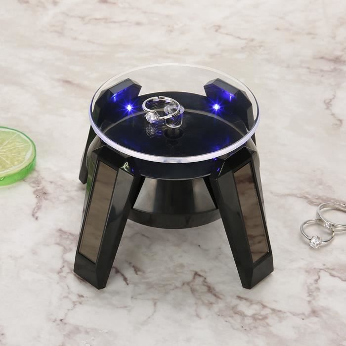 Plateau Tournant électrique 360° - 12 Cm, Charge 5 Kg - Présentoir Pour Bijoux Et Montres