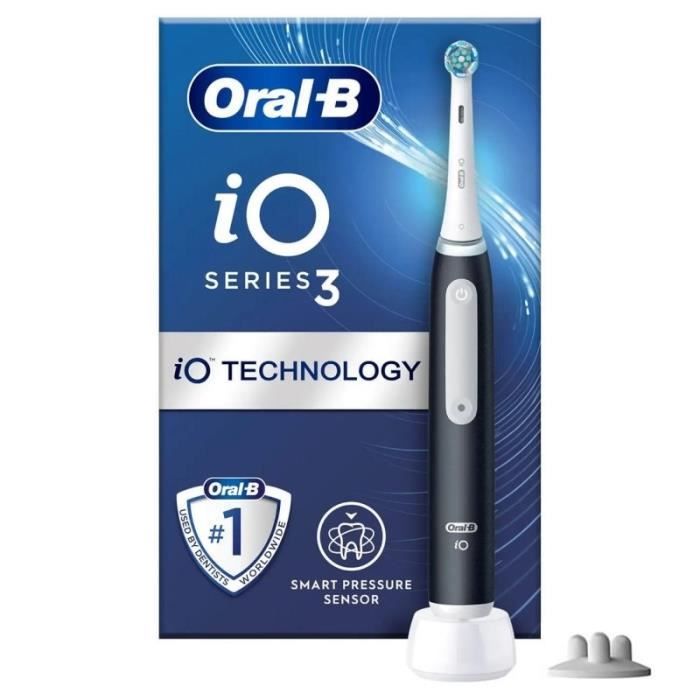 Brosse à dents électrique - ORAL-B - IO3 Matt black - 3D oscillo-rotations/pulsations - A batterie