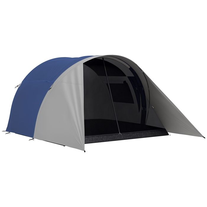 Tente de camping familiale Outsunny 3-4 personnes avec double toit 3000 Tente de camping familiale Outsunny 3-4 personnes avec double toit 3000