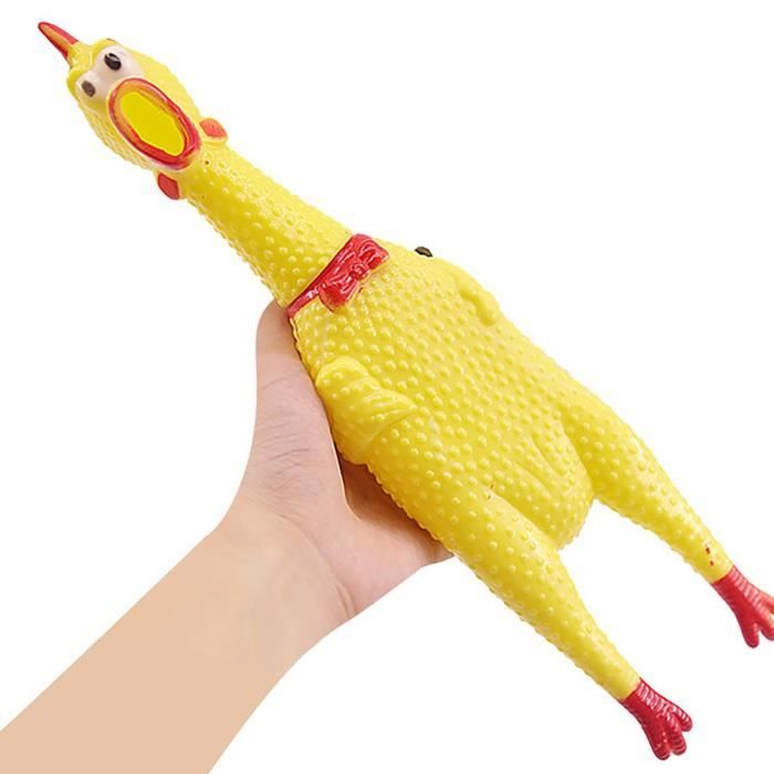 Porte-clés Poulet Hurlant Jaune – Jouet à Presser Super Rigolo Pour Sacs Et Clés