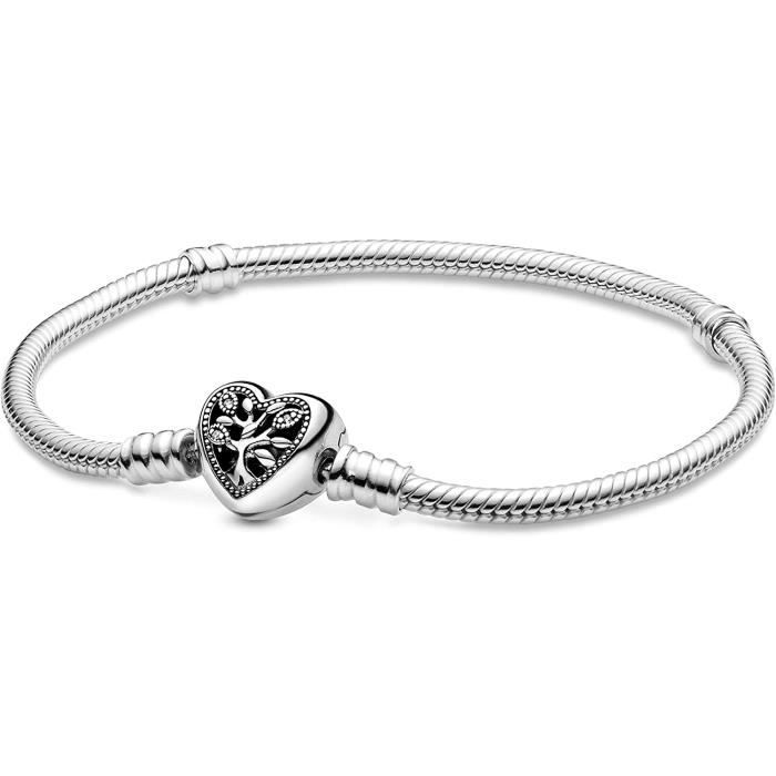 Bracelet En Argent Rigide Style Serpent Avec Zircons - Idéal Cadeau Anniversaire Femme