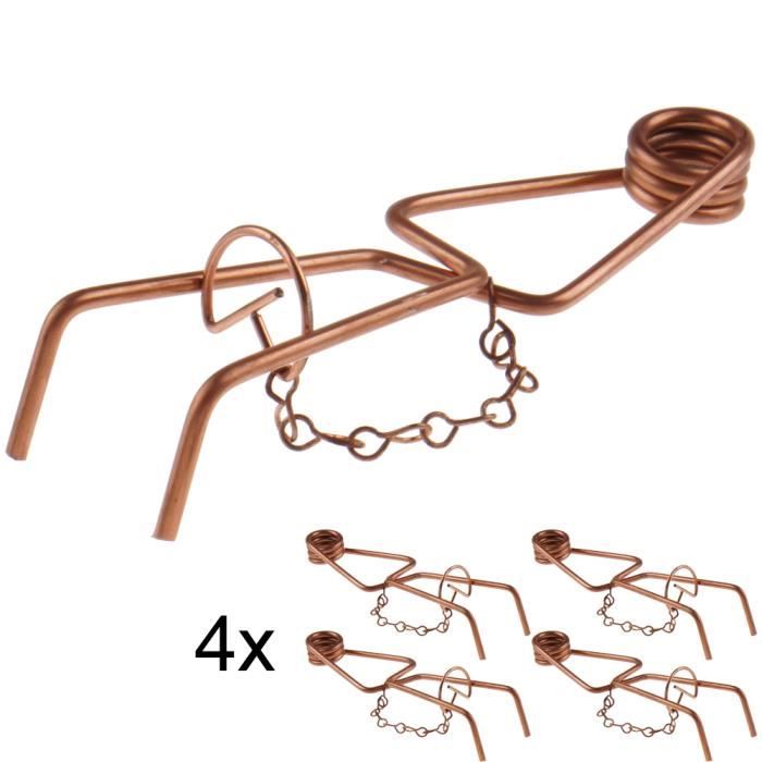 Pièges à Campagnols Et Taupes En Fil D'Acier Cuivré - Lot De 8 - Sans Poison, Réutilisable - Pour Jardin Et Pelouse