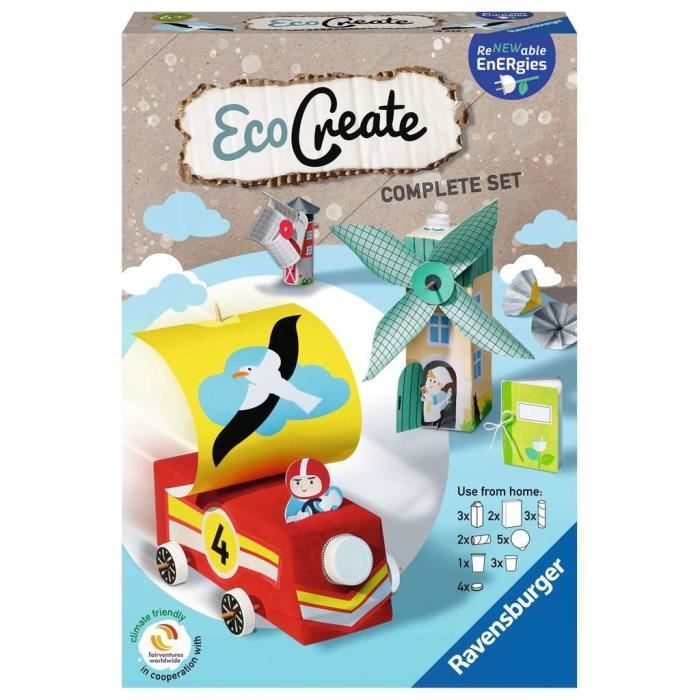 Kit Bricolage Recyclage Transport Enfants - Créations Vaisseau Spatial Voiture Bateau 6-12 Ans