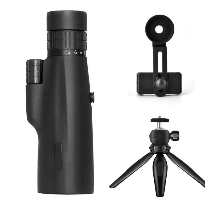 Jumelle Monoculaire 10-30x50 - Prisme BAK4, Étanche, Avec Trépied Et Support Téléphone - Observation Oiseaux