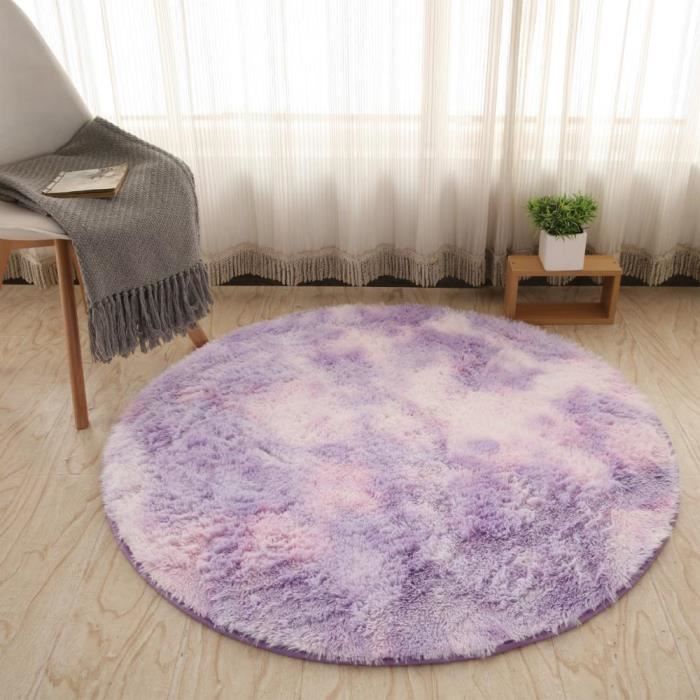 Tapis Rond Moelleux Enfant – Antidérapant – Épais 1,5 Cm – Tapis Jeu Chambre Bébé Fille Garçon