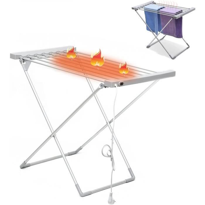 Séchoir à Linge électrique Plafond - Extensible 130-215cm - Télécommande - Chauffage PTC + LED - 35kg Charge
