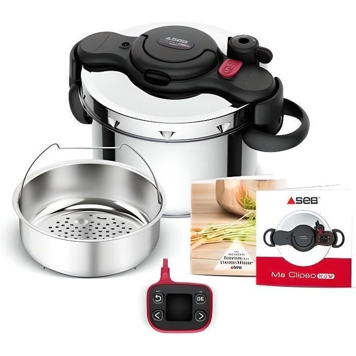 TEFAL Cocotte-minute 8 L, Induction, Inox, 2 programmes légumes et viande,  Sécurité 5 points, Autocuiseur Secure Trendy P2584400 - Cdiscount Maison