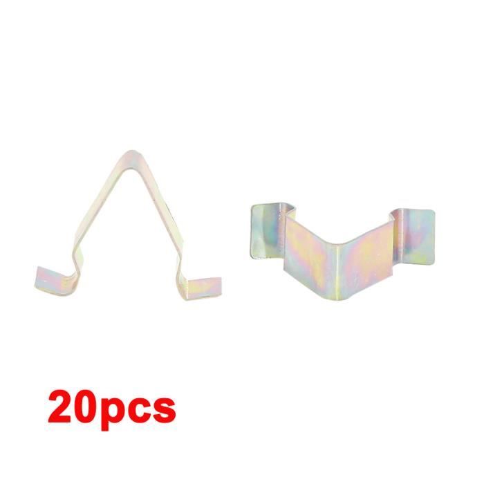 sourcingmap/® 20pcs 16mm Trou universel auto voiture m/étal Clips fixation pare-choc aile Buckle
