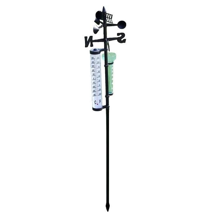 Pluviomètre De Jardin Transparent Avec Piquet Métal – Jauge Pluie Précise, Résistant Au Gel, Pour Extérieur, Potager, Pelouse