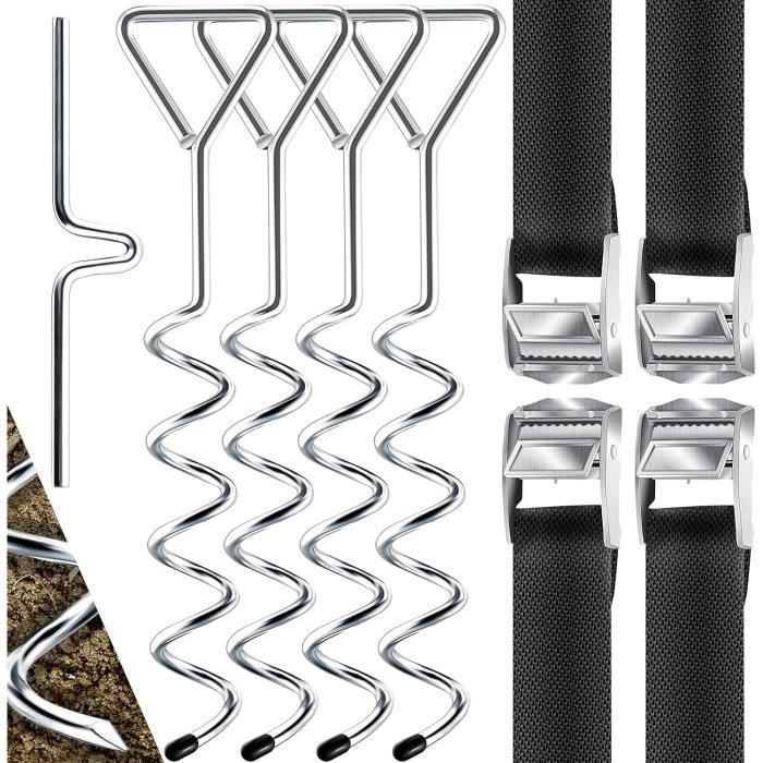 Kit D'ancrage Pour Trampoline Oudoor - Fixation Sécurisée Pour Filet Et Cadre - Taille Au Choix