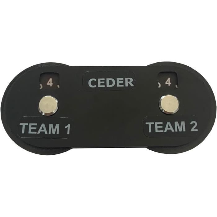 Marqueur De Score Pétanque CEDER – 0 à 13 Points, Molettes Articulées, Fabrication Française, Noir