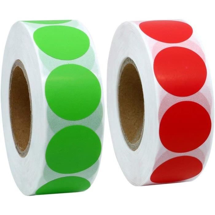 Hybsk () CODE COULEUR étiquettes à pois 25mm rond Naturel papier ...