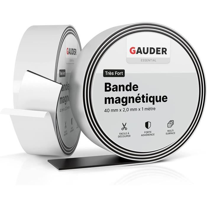GAUDER Bande Magnétique Autocollante Forte (40 mm x 1 m) Bande Magnétique  avec Mousse Adhésive Ruban Magnétique40 - Cdiscount Beaux-Arts et Loisirs  créatifs