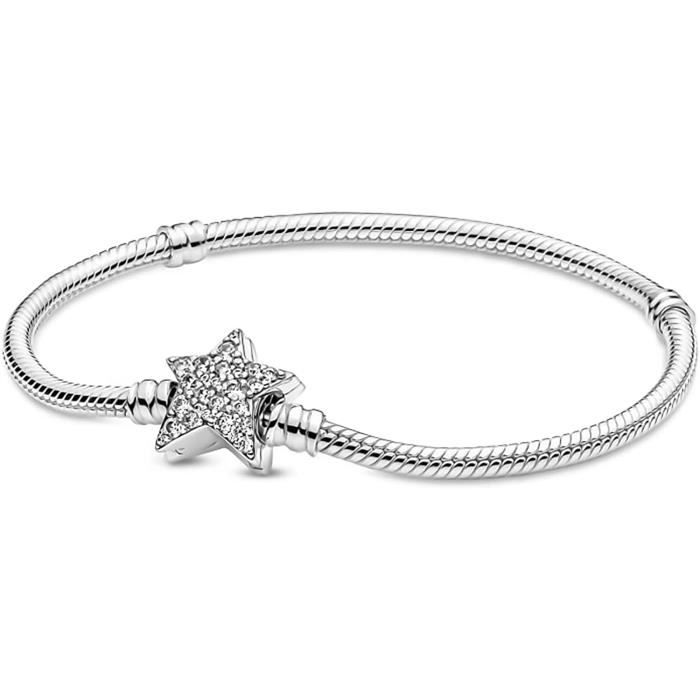 Bracelet Vintage En Métal Argenté - Bijou Semi-rigide à Maillons Fleuris - Style Rétro Et Féminin