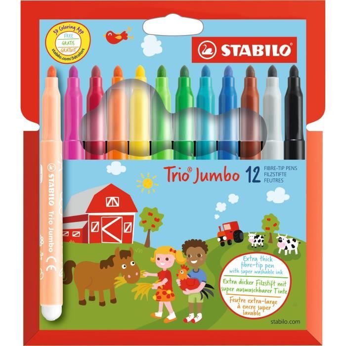 Stabilo Etui Carton X 12 Feutres De Coloriage Trio Jumbo Cdiscount Beaux Arts Et Loisirs Creatifs Stabilo Etui Carton X 12 Feutres De Coloriage Trio Jumbo Cdiscount Beaux Arts Et Loisirs Creatifs