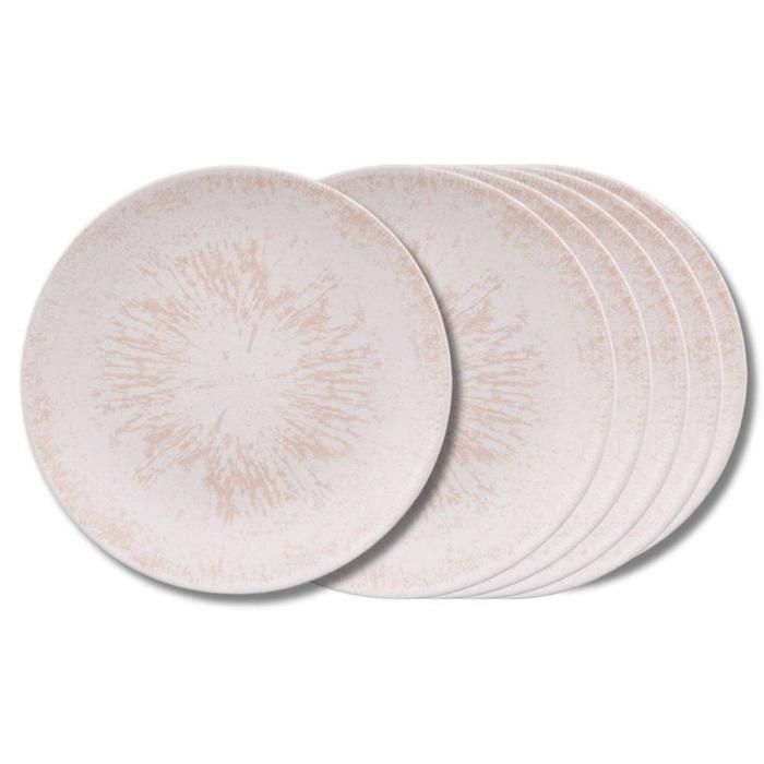 Assiette plate Onyx 27 cm crème (lot de 6) - Table Passion
