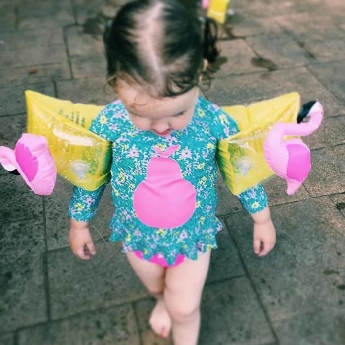 Brassard Enfant Piscine Wafenso Gilet de Sauvetage, Flottement de Natation 2-6 Ans 30*30cm, Licorne-Rose