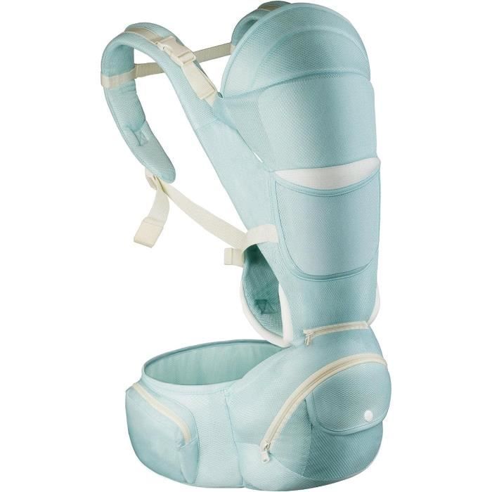 Porte-Bébé Ergonomique XLKJ - Pour Nouveau-Né 3,6 Kg à 15 Kg - Portage Ventral Et Dorsal - Respirant - Léger Et Confy