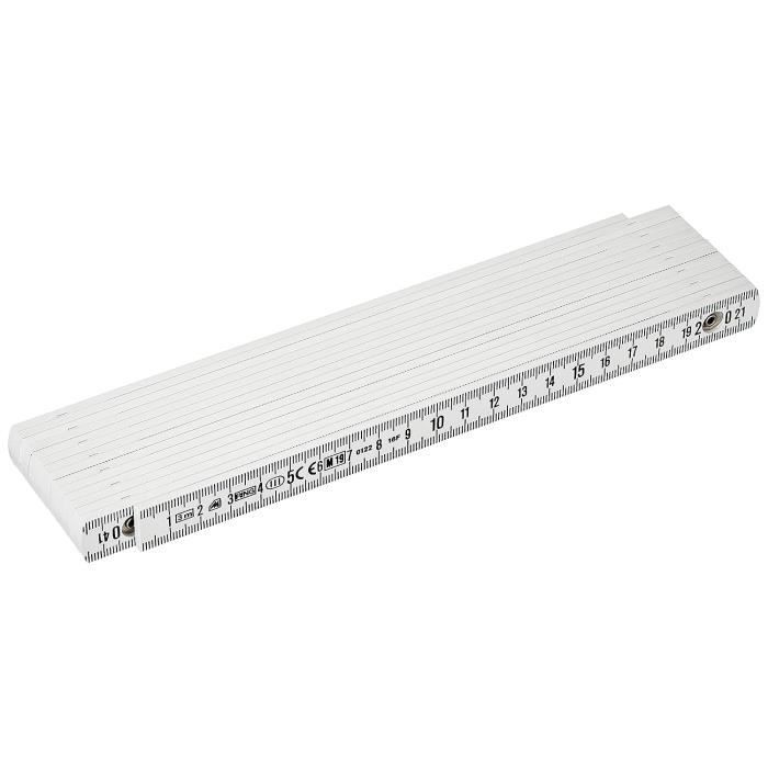 18070 Mètre À Triple Pliant En Fibre Blanc[H504] - Cdiscount Bricolage