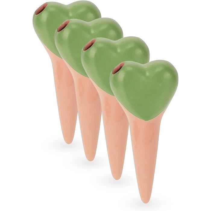 Lot De 4 Piquets D'arrosage En Terre Cuite - Arrosage Automatique Pour Plantes D'intérieur Et D'extérieur, Forme Animale Décorative - 3