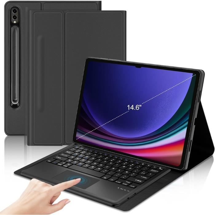 Clavier Avec Trackpad Pour IPad Air 13" M3/M2 2024/2025 - AZERTY Français Rétroéclairé, étui De Protection Violet