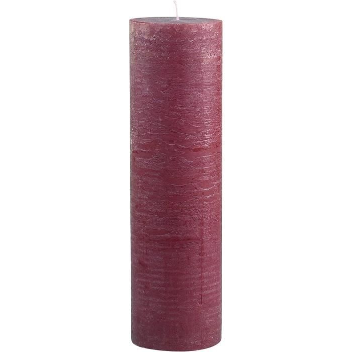 Chic Antique Macon - Bougie pilier rustique - Différentes couleurs et tailles - 100 % paraffine - Longue durée de combustion (taupe, 10 x 7 cm