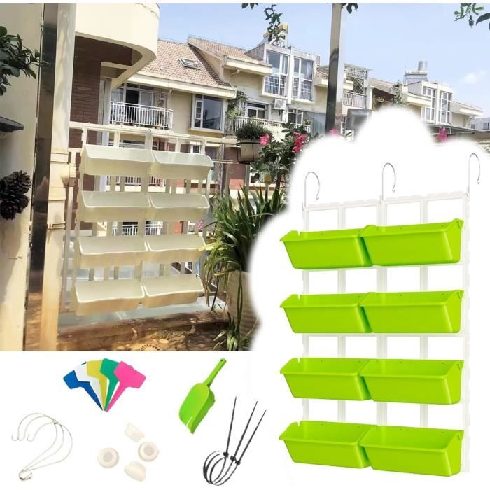 Ensemble de 10 Pots de Fleurs en Métal Vase Suspendu Panier à Planter sans Trou de Drainage, Crochet Détachable, Clôture de Jardin Balcon Décoration | Leroy Merlin