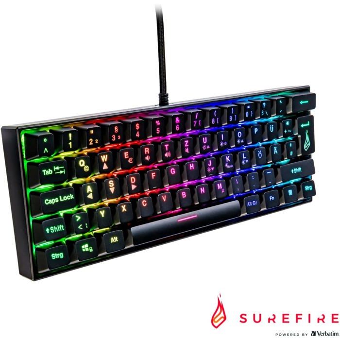 VERBATIM 48712 CLAVIER RVB M1 QWERTZ ALLEM