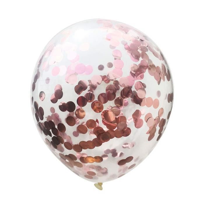 10pcs Ballon Confettis Rose Gold Ballons Pour Fetes Anniversaire Ons De Fete De Couleur Pour Fete D Anniversaire De Mariage 3771 Cdiscount Maison