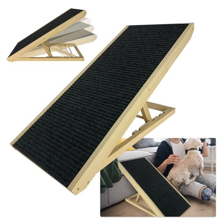 Meilleurs prix pour XMTECH Escalier pour chien, Rampe pour animaux de Compagnie en Bois, Réglable en hauteur, Charge maximale de 100KG