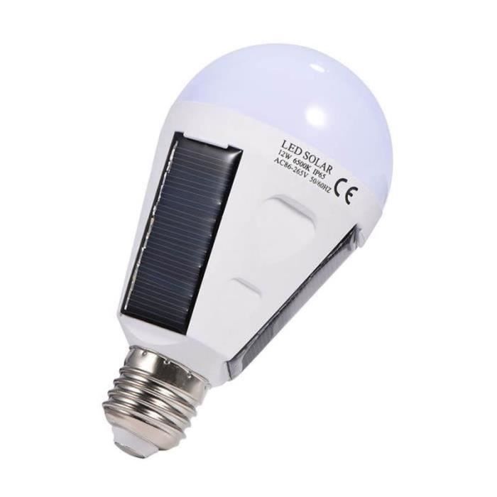 Lot De 2 Ampoules Solaires LED Portables - Lampe Solaire Extérieur Intérieur Pour Camping, Randonnée, Jardin - Puissante Et Rechargeable
