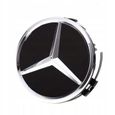 BEQ - 4pcs Centre De Roue 75mm Star Noir Logo Cache Moyeu Jante Emblème Pour Mercedes Benz-1