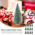 15pcs mini arbres de fête de Noël blanc cèdre xmas ciblent ornements sapin de noel - arbre de noel decoration de noel-1