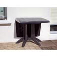 Table pliante - GRILL ME - Vega - 118x77 cm - Anthracite-1