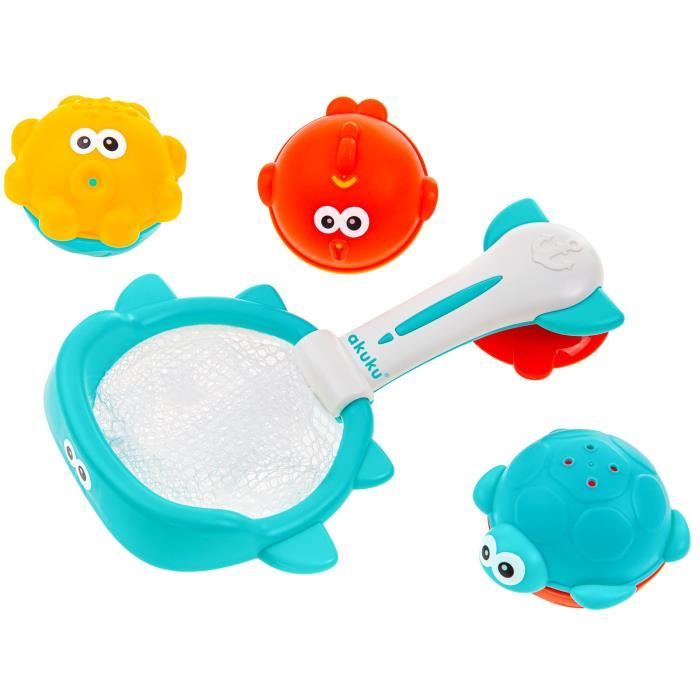 Jeu de bain bébé panier ou filet pêche KALI A partir de 12 mois