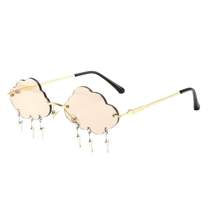 Lunettes De Soleil Hexagonales Sans Monture Avec Dégradé Dans Le Verre Lunettes De Soleil Hexagonales Sans Monture Avec Dégradé Dans Le Verre