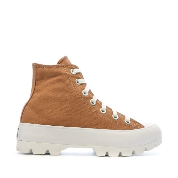 Baskets Femme Converse Lugged Marron Tige Textile Lacets