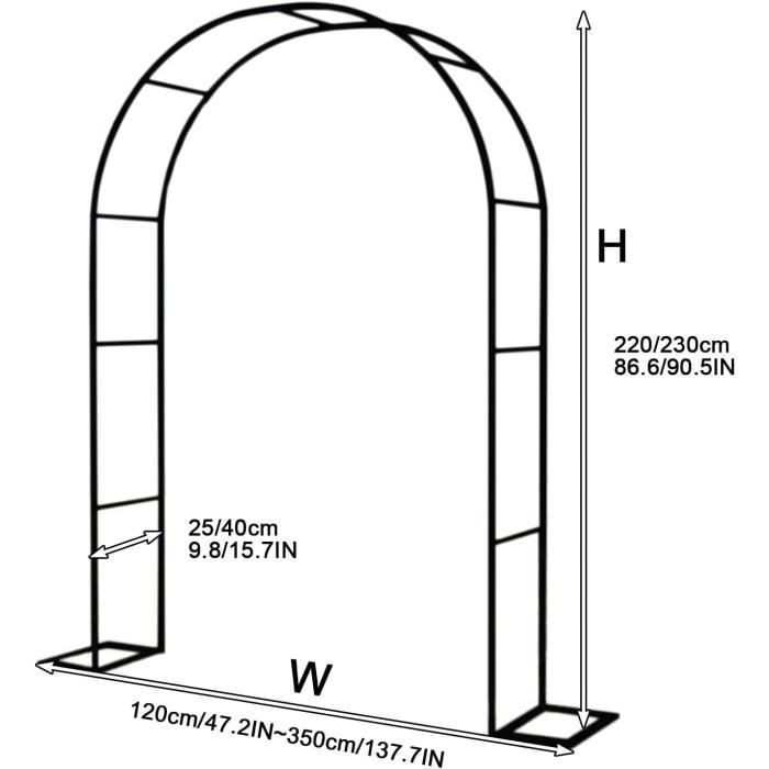 Arche À Rosiers Metal, Arche Jardin Fer Forgé, Treillis Arcade À
