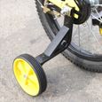 16 pouces Vélo pour enfant Cadre en acier carbone - Roue avec frein à main Roues stabilisatrices à rétropédalage Jaune-2