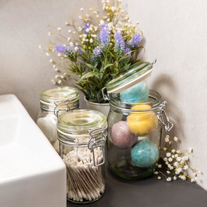 Bocaux En Verre Avec Couvercle Hermétique - 400/600/900 Ml Pour Stockage Alimentaire (épices, Café, Bonbons)