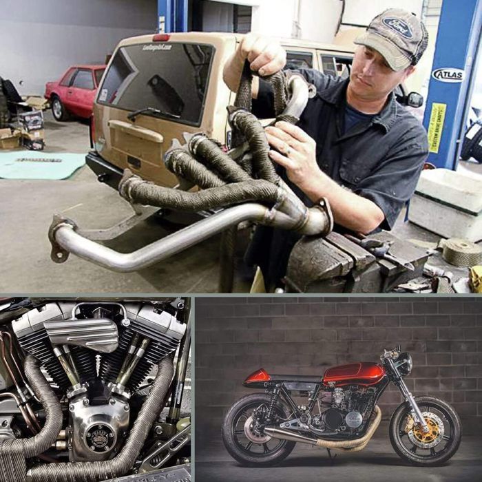 Bande Isolante Échappement 15m | Résiste à 600°C | Pour Moto/Voiture | Avec 15 Attaches Inox