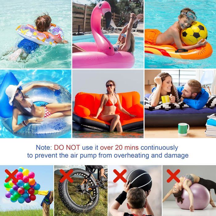 Pompe à Air Électrique 240V - Gonfleur/Dégonfleur Rapid Pour Matelas, Piscines Et Jouets Gonflables