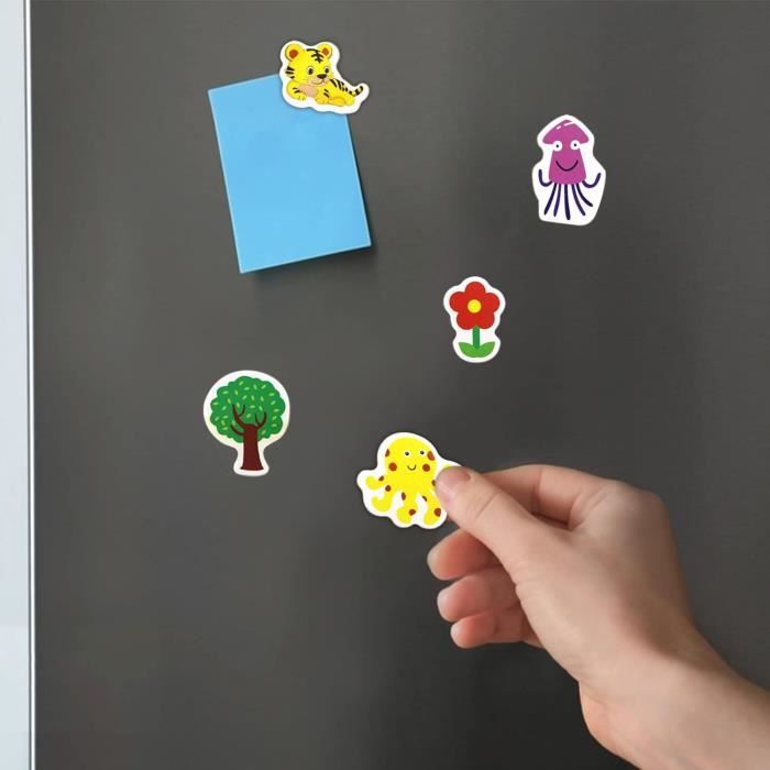 Lot de 28 aimants éducatifs pour réfrigérateur - Animaux riches - Variété - Aimants de réfrigérateur pour enfants - Aimants animaux pour l'éducation précoce et la décoration des enfants