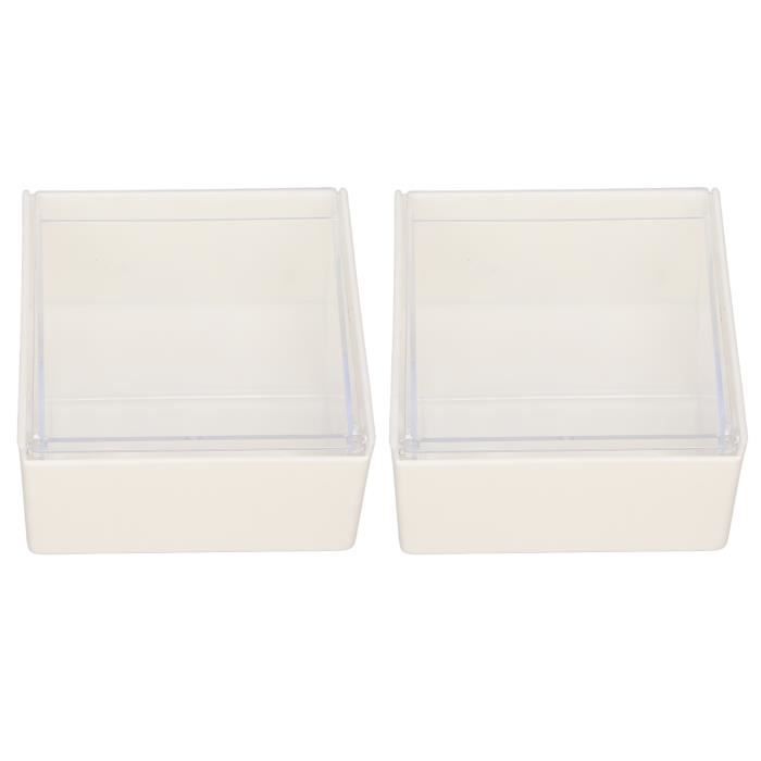 MAGICLULU 3 Pièces Boîte De Rangement Pour Cotons-tiges Étuis En Pot De