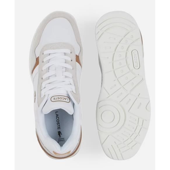 LACOSTE T CLIP BLANC BEIGE OR Blanc - Cdiscount Chaussures