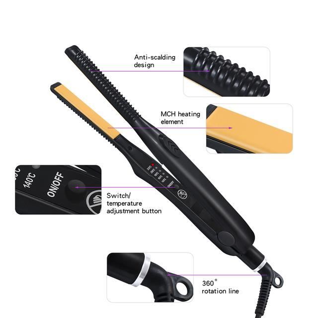 Mini Fer à Friser Sans Marque, Couleur Rose, Puissance 25W - Neuf Sous Blister, Parfait Pour Cheveux Courts